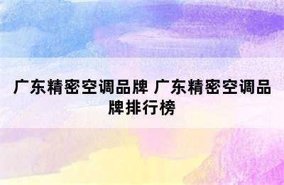 广东精密空调品牌 广东精密空调品牌排行榜